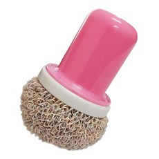 巧巧 幸福草不沾鍋專用 握柄球刷組, 顏色隨機, 1組