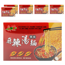 自然緣素 素食麻辣湯麵, 五穀雜糧之王, 黃金蕎麥, 純手工製造, 6盒