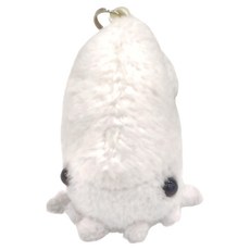 動物造型吊飾, 烏賊 白色, 1個, 4.5cm