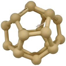 mugu 沐咕寶貝 感官咬咬幾何固齒器, 食品級矽膠, 不含雙酚A, 柔軟耐用, 可機洗, MGTR3101 6個月以上適用, 奶茶色, 1個