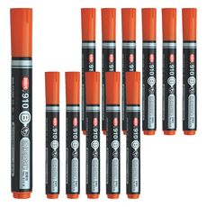 LIBERTY 利百代 環保嘜克筆 斜方尖 910B-OR 1~5mm 橙色, 12支