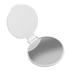 Reflects 簡約折疊隨身鏡 玻璃材質 PS塑料, 白色, 1個