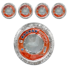 名仕 瓦斯爐墊 圓形爐架鋁箔墊, 8入, 直徑24.5cm, 台灣製, 5組