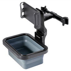 peripower 後頭枕鋁合金置物手機平板架 適用於4.7-11吋手機/平板 360度旋轉, 黑色, 1盒