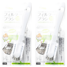 mameita 冷氣濾網清潔刷, 日本製造, 適用於冷氣/空氣清淨機/風扇, LB-330, 2支, White