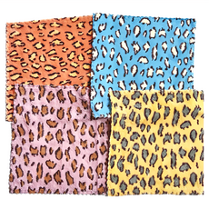 超柔軟吸水珊瑚絨豹紋抹布, 30 x 30cm, 4條