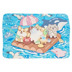 iwasaki 岩崎 柴語錄聯名款 珪藻土軟地墊 L號, 60*40公分, 獨木筏, 1個