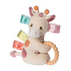 Mary Meyer 蜜兒 標籤手搖鈴 嬰兒玩具 柔軟材質 通過美國安全測試, 長頸鹿荳荳 多色, 1個