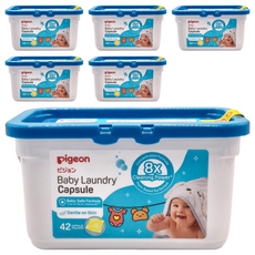pigeon 貝親 嬰兒洗衣凝珠 42顆, 6盒, 420g
