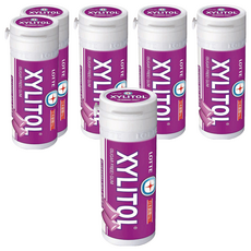 XYLITOL 藍莓薄荷無糖口香糖，口腔清新，健康維持, 26.1g, 6罐