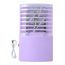 新錸家居 三用LED電擊式捕蚊燈標配組 附USB電源線 USB充電/電池 紫色, 2016-1
