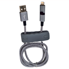 MOMAX 蘋果認證 lightning + micro USB 2合1充電傳輸線 1M, 黑色, 1條