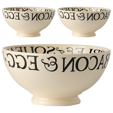 JUST HOME 早安字母陶瓷麵碗, 5748-03, 3個