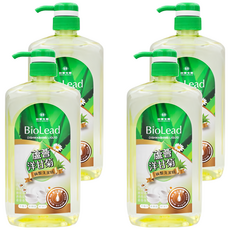 台塑生醫 BioLead 蘆薈洋甘菊 碗盤 洗潔精 洗碗精 壓送瓶, 1kg, 4瓶