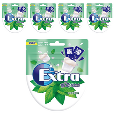 Extra 益齒達 薄荷脆皮魔立方無糖口香糖, 57.2g, 5包
