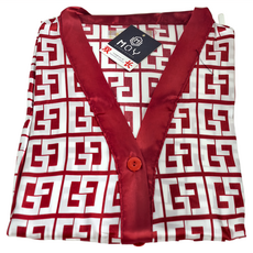 ROYALLIN 蘿林嚴選 冰雪絲睡衣套裝 (紅色款), 均碼, 紅色