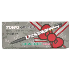 TOWO 東文 蝴蝶結中油筆 0.7mm, 黑色, 24支