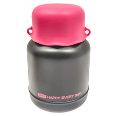 Well Life 悅生活 Best buy 美型荷葉 316不鏽鋼燜燒罐 Set, 680毫升, 食品級316不鏽鋼, 食品級PP杯蓋, 黑色, 680ml, 3個