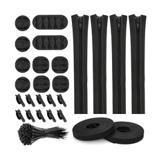 AHOYE 整線器126件組, 線材整理收納神器，告別凌亂，桌面辦公室電線整理好幫手, 1組, 單一顏色