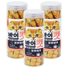 by CAT 喵洽普 貓咪凍乾零食 新鮮鮭魚 70g, 幫助大腦發育, 減輕壓力, 視力保健, 骨骼保健, 3罐