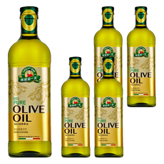 得意的一天 100%義大利橄欖油, 頂級冷壓, 專業精煉, 油質清澈, 穩定, 發煙點超過210℃, 1L, 5瓶