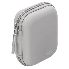 baona 包納 皮質3C配件EVA硬殼收納包, 12 x 9 x 4cm, 灰色