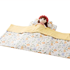 Annette 純棉加厚嬰兒床墊3件組 小夥伴, 可水洗兒童枕43 x 28cm + 鋪棉睡墊120 x 70cm + 安撫毯150 x 120cm