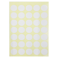 華麗牌 彩色標籤 WL-2031W 圓直徑16 mm, 白色, 8400張, 1盒