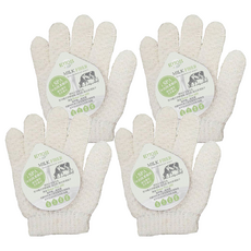 KEYTOSS 詰朵斯 RE6702 沐浴手套 北海道生乳, 白色, 1個裝, 4個