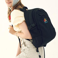 美式復古風後背包 V2436, 學院黑