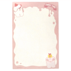 德德小品集 便條本 B5 SC2664G 250 x 173mm, 甜心派對 粉色 + 白色, 50張, 1本
