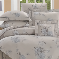 貝淇小舖 100支頂級尊爵天絲銀離子 加大 床包兩用被四件組-100%萊賽爾纖維, 愛莉諾, 床包+兩用被+枕套