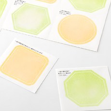日本 MIDORI 留言卡用留言貼紙, 半透明黃, 1本