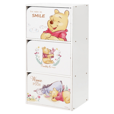 收納王妃 小熊維尼三層櫃, 插畫風