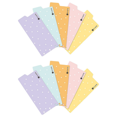 TO NOTE Lite 自選分隔頁, 繽紛點點, 5入, 158x72mm, 2包