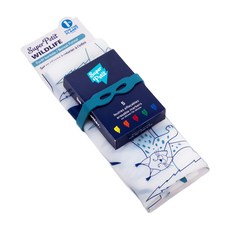 Super Petit 矽膠彩繪餐墊 Set 附五色無毒可洗式彩色筆, 北美針葉林, 1組