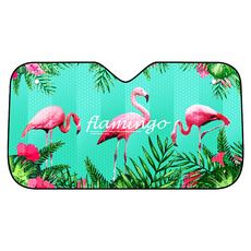 韓式五層防護鋁箔氣泡抗UV遮陽前擋 火烈鳥綠, 1個, 127 x 69cm