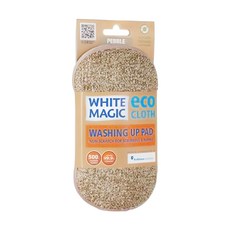 White Magic 超細纖維海綿菜瓜布 PEBBLE 鵝卵灰, 1個, 1入