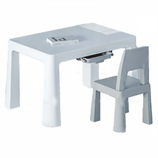 韓系書桌椅 一桌一椅 BS8817 環保PP材質, 灰色