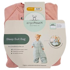 ergoPouch 2way 褲型防踢被 2.5 TOG GOTS 認證有機棉, 8~24個月, 莓果粉