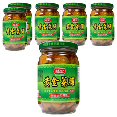 龍宏 黃金菜脯, 無添加防腐劑, 370g, 6罐
