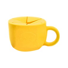 baby mambo 蔓葆 兒童矽膠零食碗, 黃色, 1個