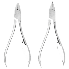 加長款專業鷹嘴甲溝鉗, 2支, 銀色