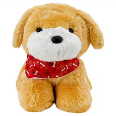 AllBeMine 歐比邁 屁屁狗娃娃 12吋 30cm 紅色圍巾, 1個