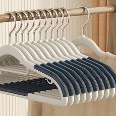 mohe 木暉居家 ABS無痕防滑乾濕兩用衣架 30個, 42x21x0.6cm 藍色, 1組