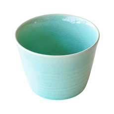 佐和陶瓷國際有限公司 綠釉貫入豬口杯 日本製 8.5 x 6.4cm 170ml, 綠色, 1個