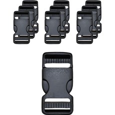 塑膠皮帶扣 25mm 黑色 10入, 10個