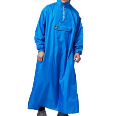 DongShen 東伸 2-4 旅行者太空型雨衣 第2代 立體防護口罩 反光收納袋 3D立體雙層防滲漏領口, 藍色, 3XL