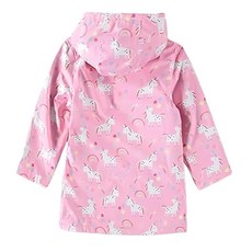 愛北鼻 兒童加厚加強加高領口防水雨衣 花花小草莓, TPU薄膜, 星星獨角獸, 110~120cm