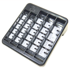 conifer 綠的事務 硬幣計算整理盒, ABS樹脂材料堅硬耐用, 附清晰刻度表, 黑色, 1個